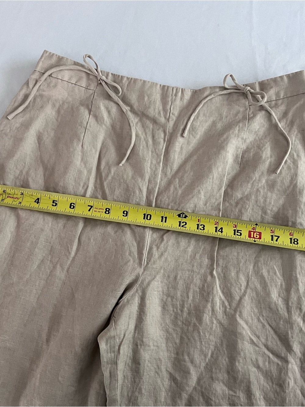 Jillian Jones Women Wide Leg 100% Linen Blend Pants With Bow Detail - Picture 11 of 13